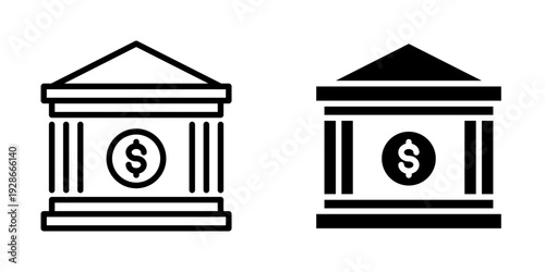 Bank account icon, element icon for design branding, print, and digital media