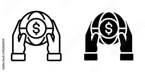 World Financial icon, element icon for design branding, print, and digital media