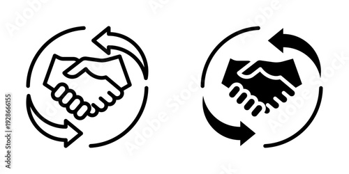 Trade agreement icon, element icon for design branding, print, and digital media