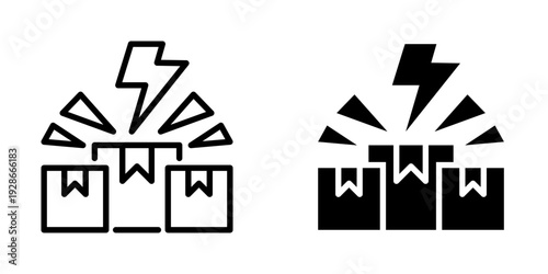 Supply shock icon, element icon for design branding, print, and digital media