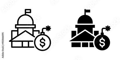 Debts icon, element icon for design branding, print, and digital media