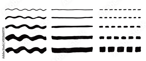 目立つ！手描きの強調・注目ライン素材