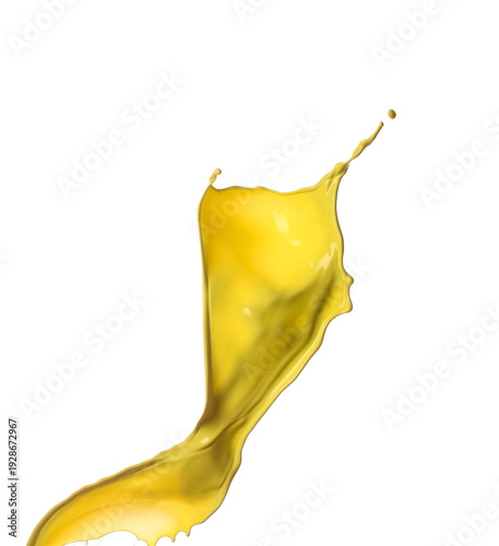 Splash of yellow paint on w...