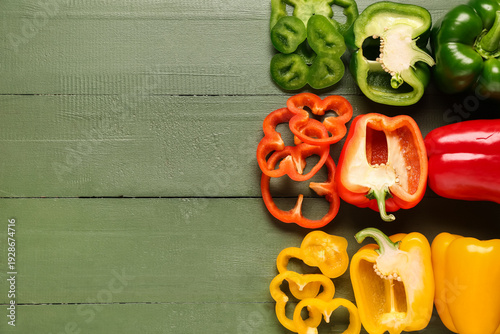 Fresh colorful bell peppers...