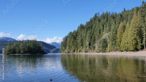 Green Point Day Use Area at the Sasquatch Provincial Park near Harrison Hot Springs during a winter season in the Fraser Valley of British Columbia, Canada