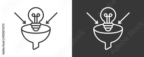 Innovation Pipeline Icon Set Vector Collection Isolated In Black And White