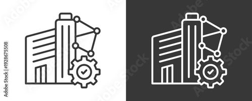 Business Framework Icon Set Vector Collection Isolated In Black And White