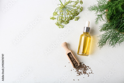 Bottle of dill seed essenti...