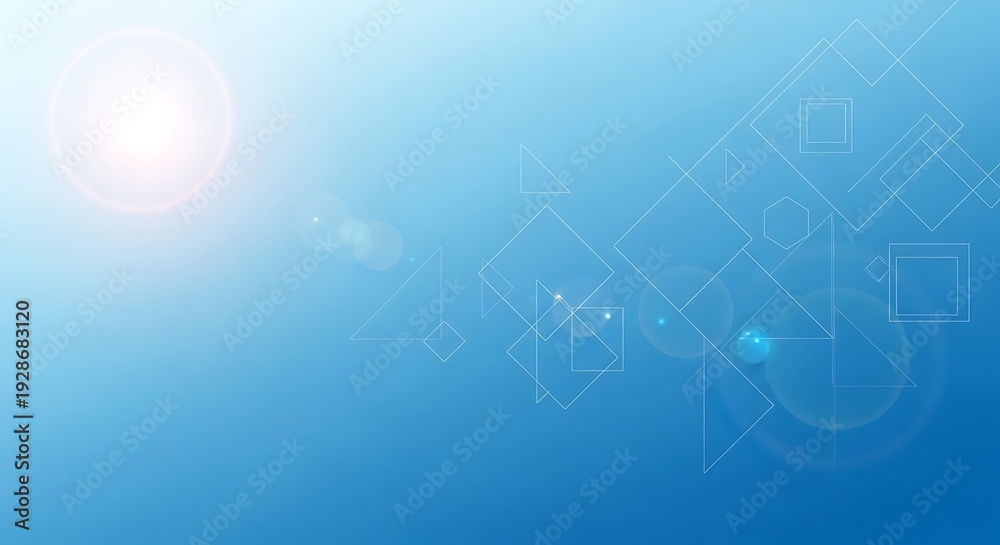 Obraz premium Soft blue gradient background with glowing light for clean professional sustainable energy branding and modern design