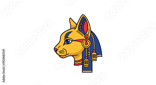 Anubis Head Ancient Egyptian Mythology Symbol.