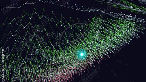 Futuristic Particle Wave Technology Animation
