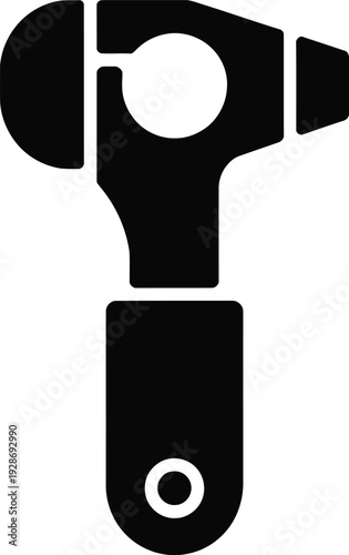 Otolaryngoscope Vector Icon Instrument for Ear Examination Simple Medical Tool