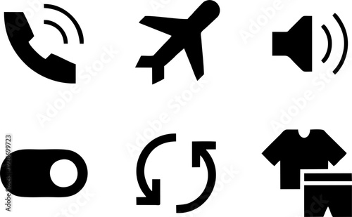 Communication and Travel Interface Icon Set