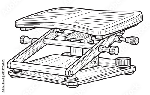 Adjustable ergonomic footrest providing enhanced comfort and proper posture for individuals working in an office or home environment seeking improved daily workspace wellbeing.