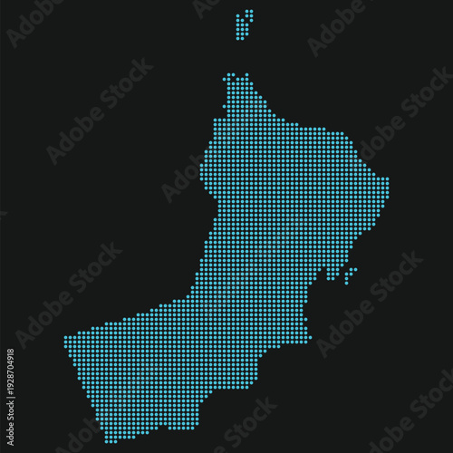 Oman Light Blue Point Grid Map Black AI4I Strategy Ethical AI Research