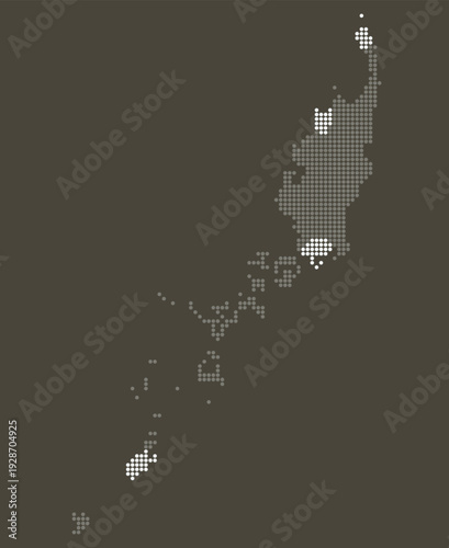Palau Grey White Dotted Map Brown Energy Transition Expo Circular Economy