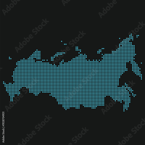 Russia Light Blue Point Grid Map Black AI4I Strategy Ethical AI Research