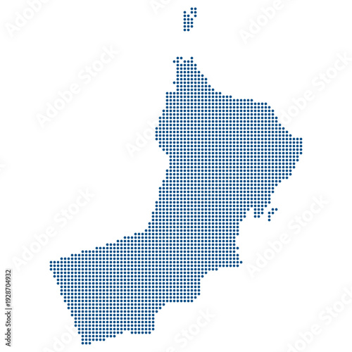 Oman Blue Dotted Map Digitale 2026 PNRR Modernization Corridor