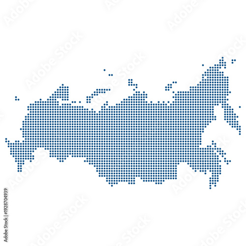 Russia Blue Dotted Map Digitale 2026 PNRR Modernization Corridor