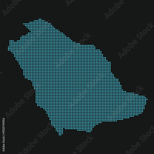 Saudi Arabia Light Blue Point Grid Map Black AI4I Strategy Ethical AI Research