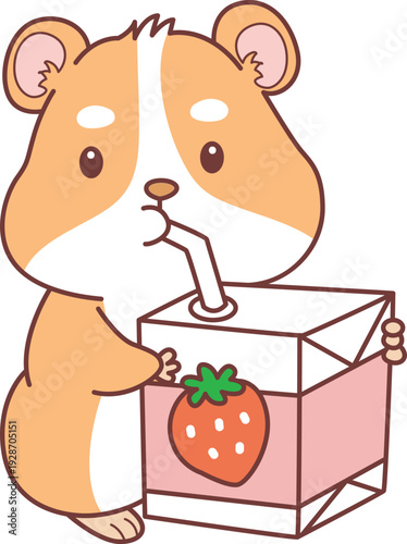 Cute set of hamster sticker with activity. Hamster 