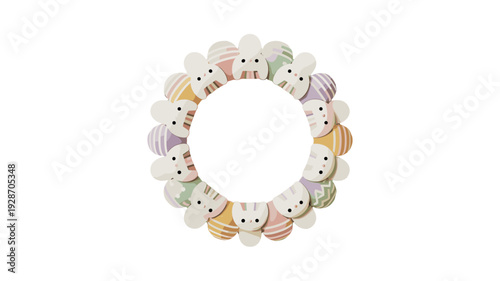 Festive easter bunny wreath.