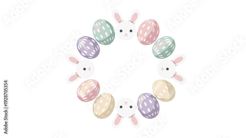 Easter egg and bunny design, creating festive feel