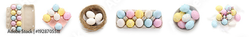 Collage of Easter eggs deco...