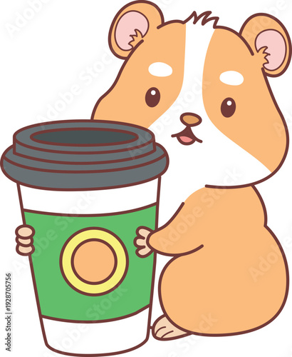 Cute set of hamster sticker with activity. Hamster 