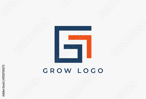 Initial G Arrow Logo. Square Logotype Concept. Simple Typography for Business, Brand, Company, Corporate Related with Direction, Navigation, orientation, Growth, Delivery, Forward, Success, progress