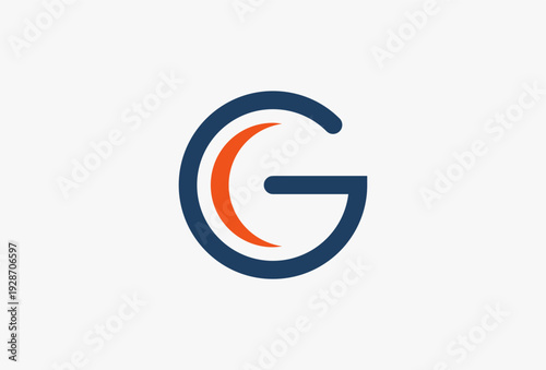 Circular Letter G Logo Design Element