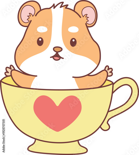 Cute set of hamster sticker with activity. Hamster 