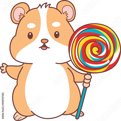 Cute set of hamster sticker with activity. Hamster 