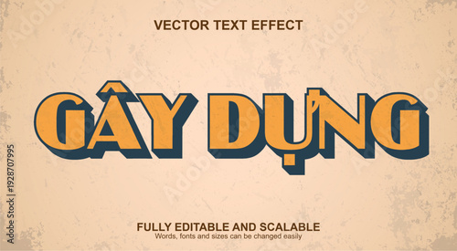 Vector text retro sign fully editable