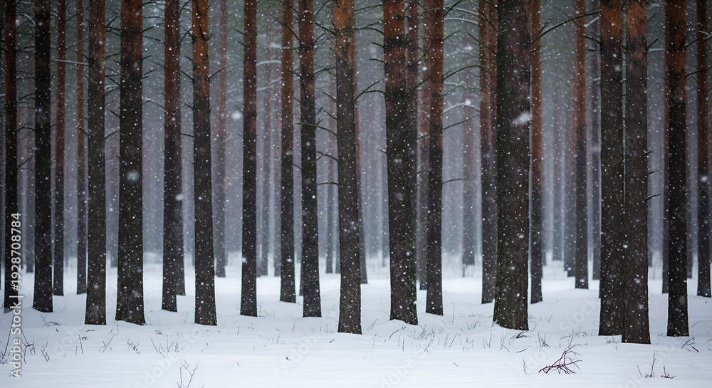 Obraz premium snow covered trees