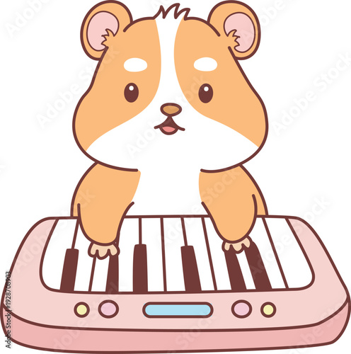 Cute set of hamster sticker with activity. Hamster 