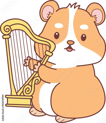 Cute set of hamster sticker with activity. Hamster 