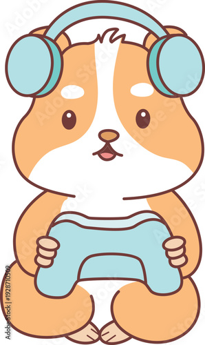 Cute set of hamster sticker with activity. Hamster 