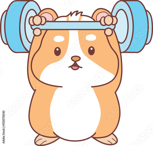 Cute set of hamster sticker with activity. Hamster 