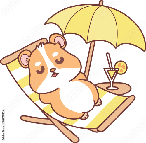 Cute set of hamster sticker with activity. Hamster 