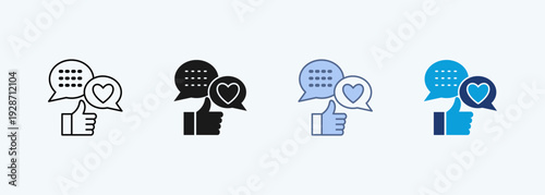 social media multiple style icon collection