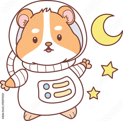 Cute set of hamster sticker with activity. Hamster 