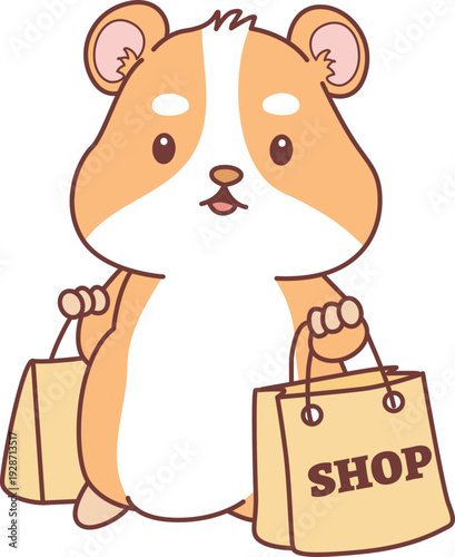 Cute set of hamster sticker with activity. Hamster 