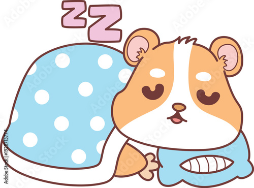 Cute set of hamster sticker with activity. Hamster 