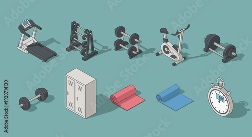 Gym Equipment Set - Fitness Training Tools.