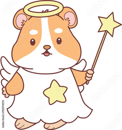 Cute set of hamster sticker with activity. Hamster 