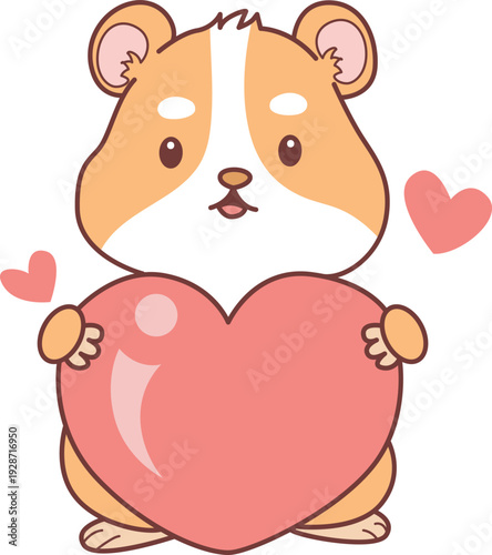 Cute set of hamster sticker with activity. Hamster 