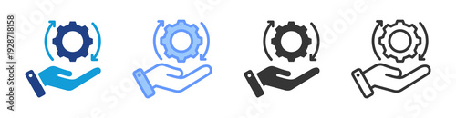 Change Management icon set multiple style collection