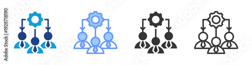 Leadership Alignment icon set multiple style collection