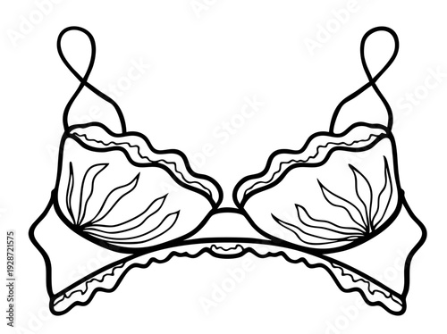 Women Sheer Lace Bra Lingerie, Soft Cup Romantic Underwear with Floral Pattern, Lightweight Mesh Bralette for Boudoir and Bridal Style